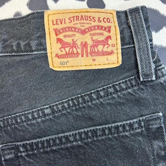 Levi’s 501 Black Cutoff Daisy Dukes – Approx Size 26 - Picture 7 of 8